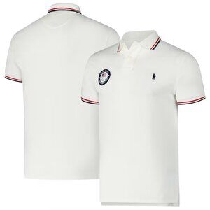 New L Men's Polo Ralph Lauren White U.S. Paralympics Villagewear Polo